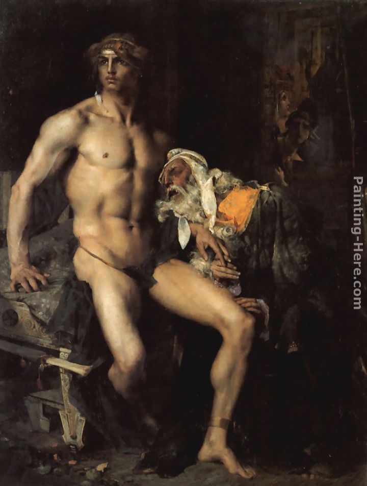 Achilles and Priam painting - Jules Bastien-Lepage Achilles and Priam art painting